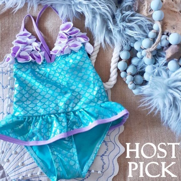 NWT Floatimini Mermaid Petal one piece swimsuit - Picture 1 of 6